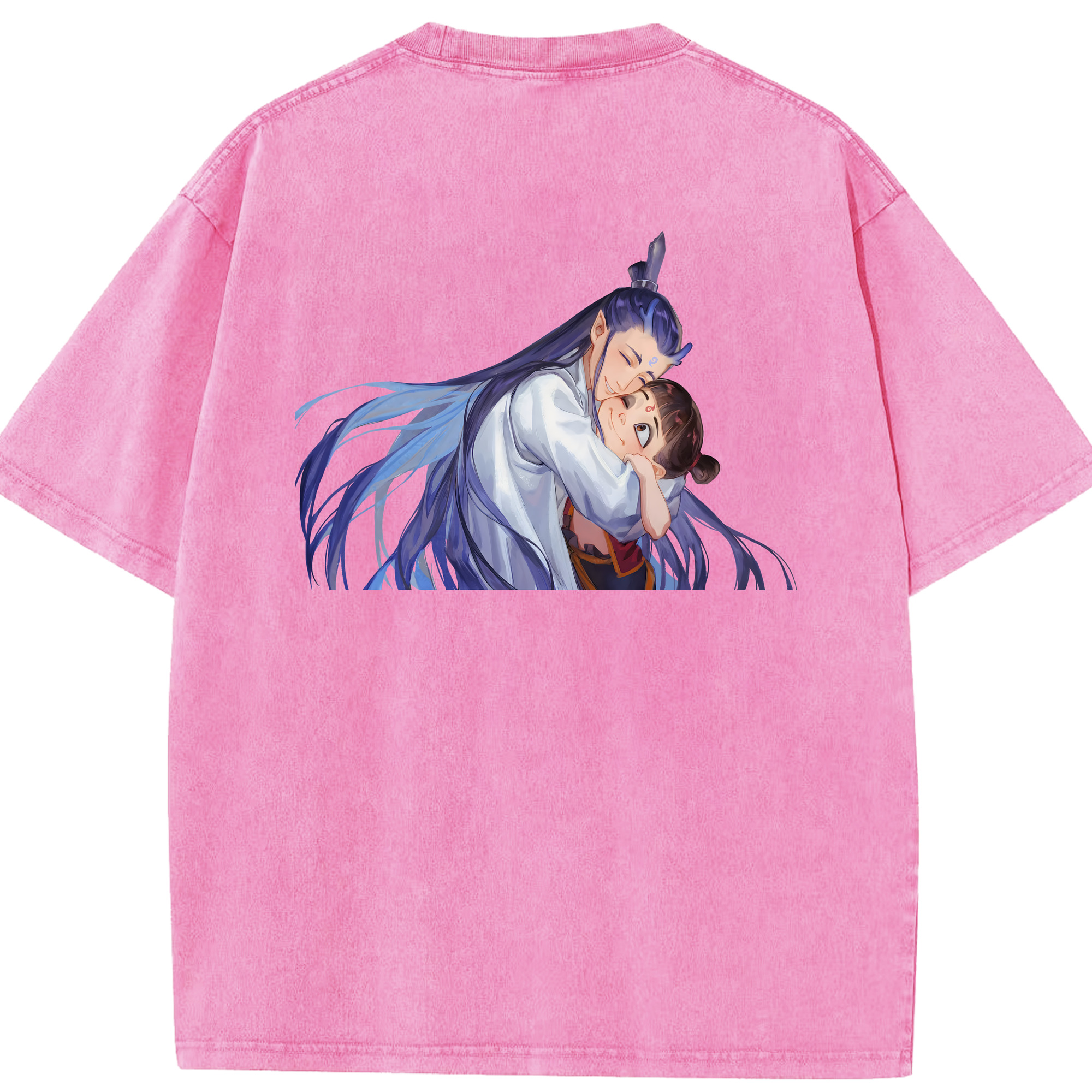 （画像用） Ne Zha 2 ナタ 魔童の大暴れ 綿100% ヴィンテージ風 半袖Tシャツ（背面プリント）